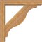 Ekena Millwork Funston Block Rough Sawn Bracket w/ Offset Brace, Western Red Cedar, 4"W x 18"D x 18"H BKT0402X18X18FST05RWR - alternate 2